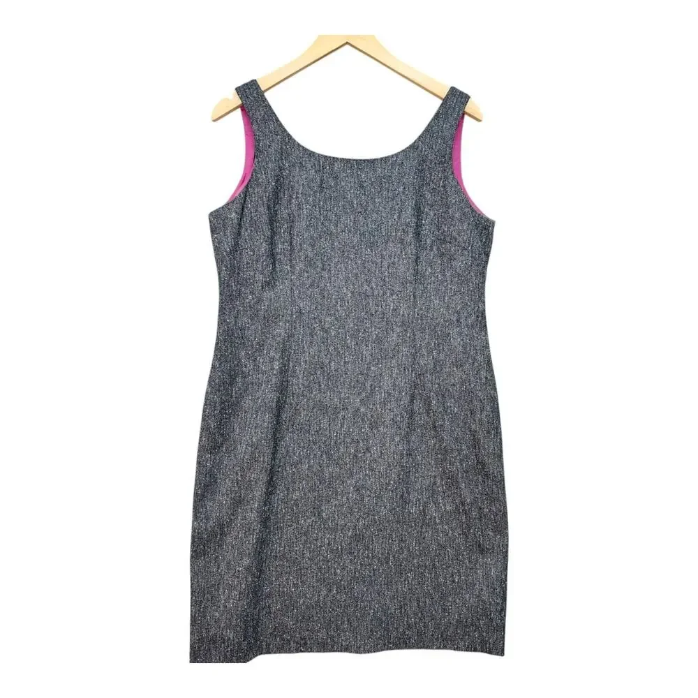 Jessica Howard Tweed Dress Women’s Petite 12P Gray White Sleeveless Office Churc - Picture 8 of 16